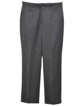 Pinstriped Grey Trousers - W30 L30