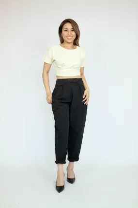 Pleated Crop Pants