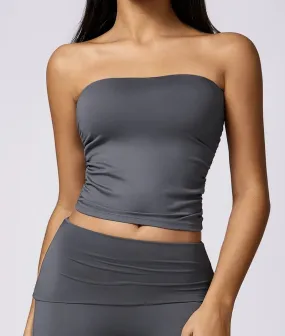 Pleated Side Bandeau Top - 4 Colour Ways