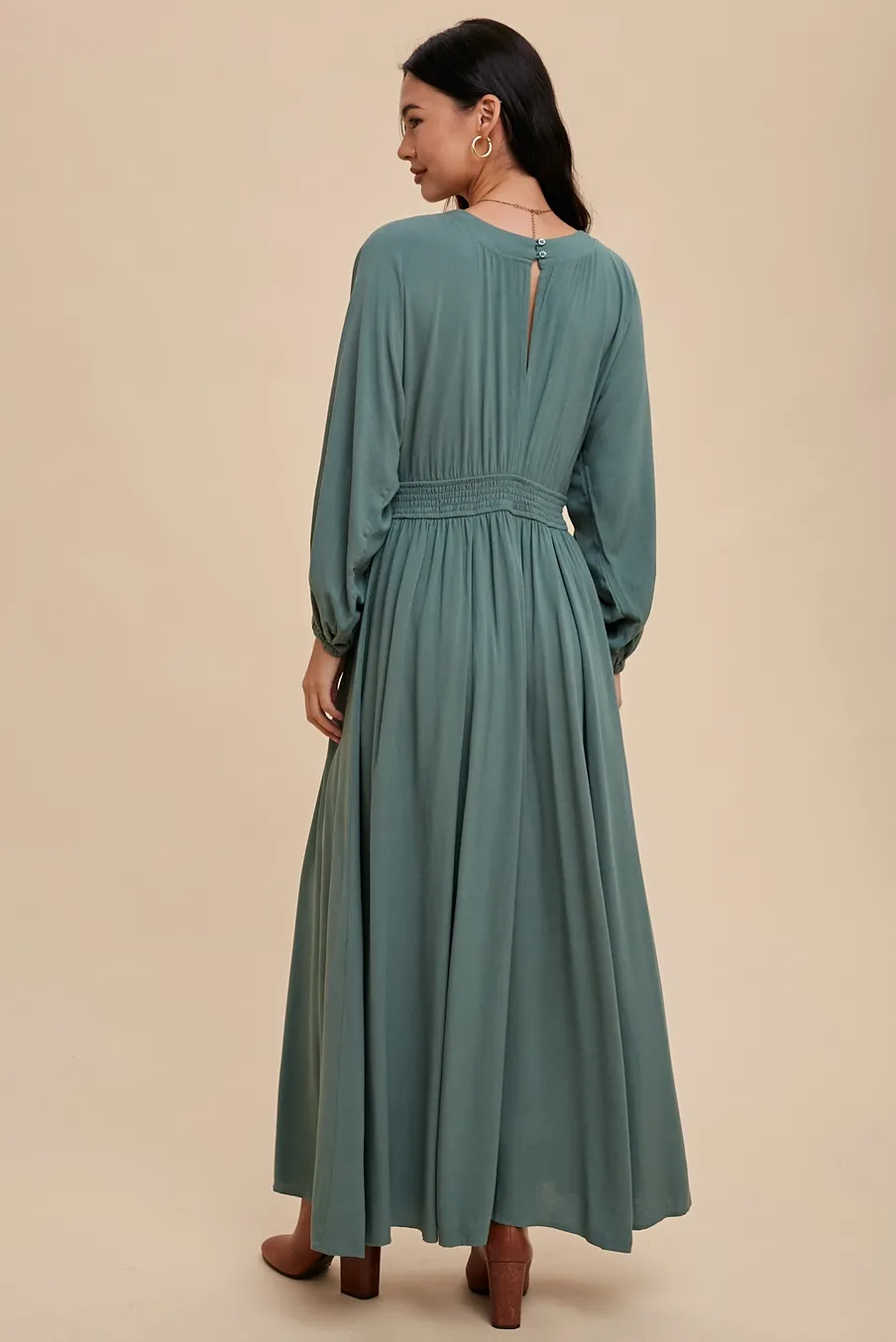 Plunge V Neck Maxi