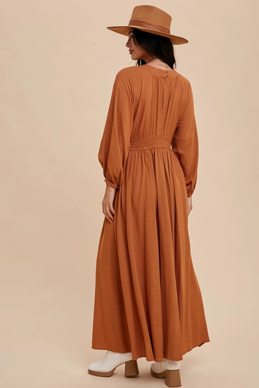 Plunge V Neck Maxi