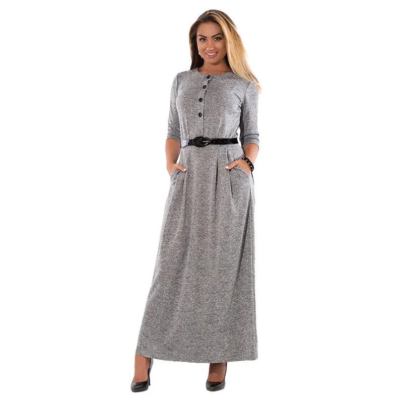 Plus Size Pleated Vintage Style Dress