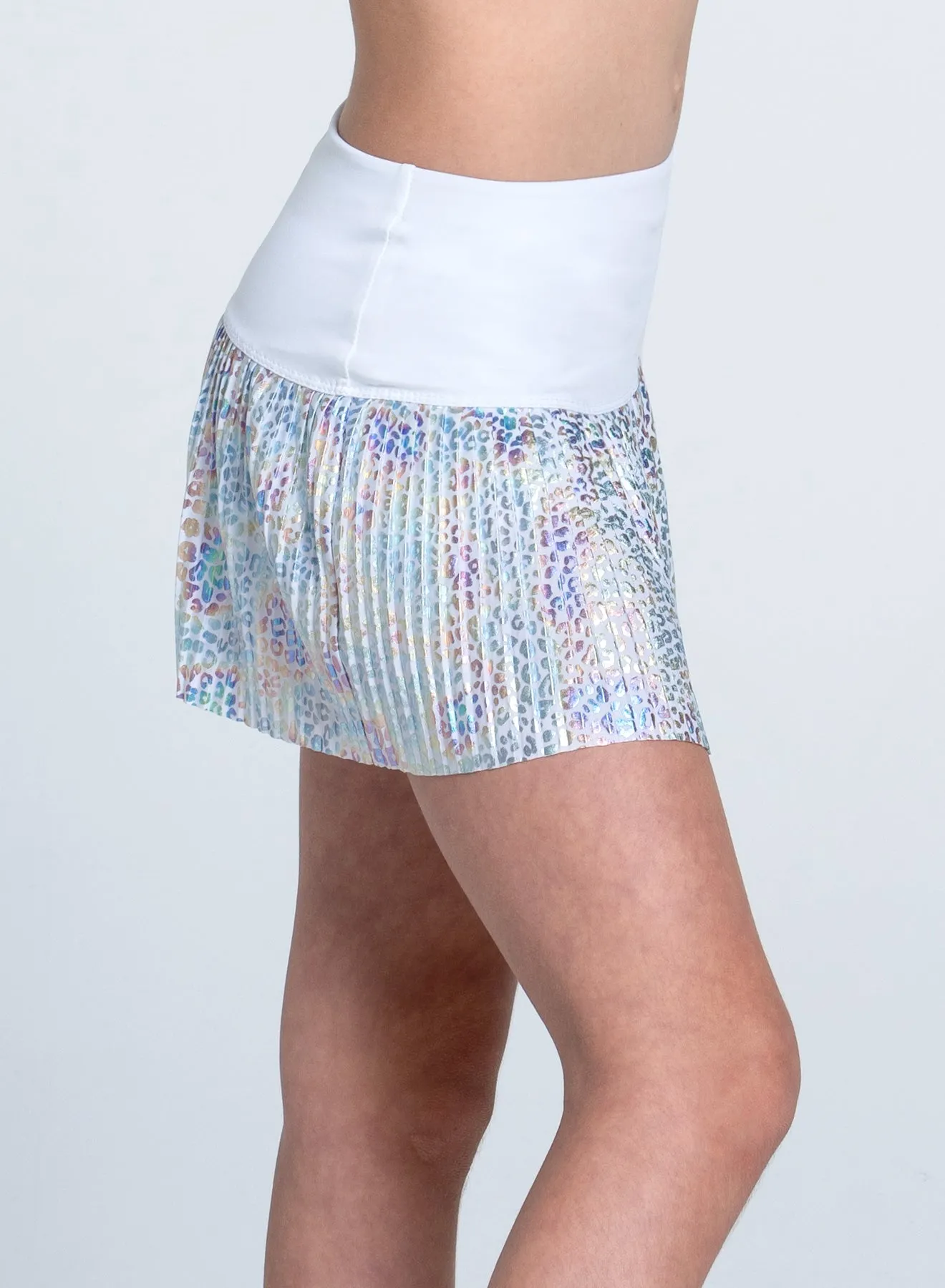 Rainbow Leopard Pleated Skirt (Girls)