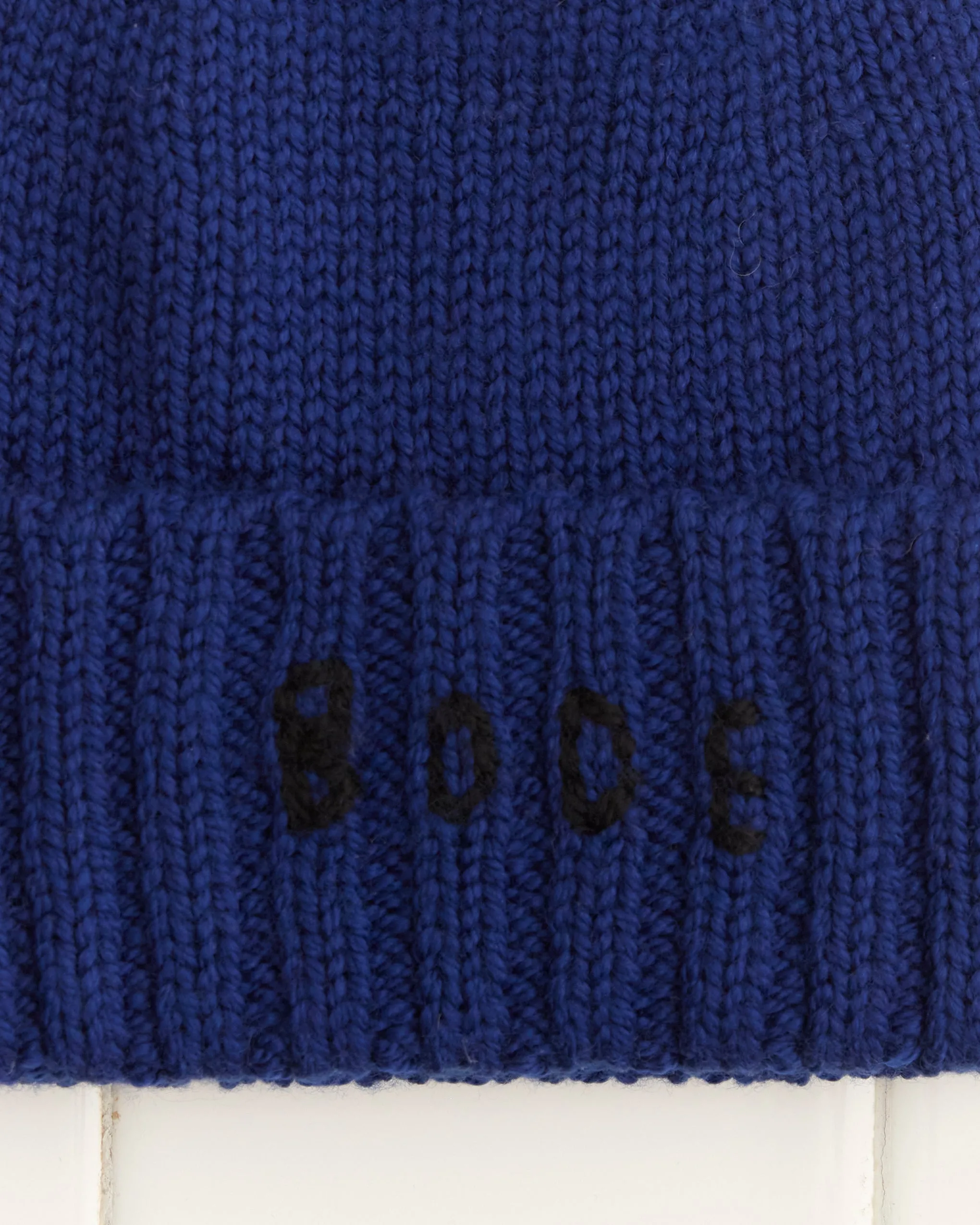 Roll-Up Tassel Beanie - Navy