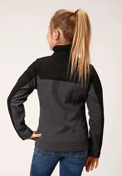 Roper Girl's Black & Grey Softshell Jacket 298-0780-6163