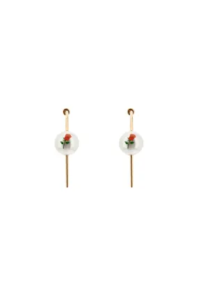 Saf safu 'pearl & roses' hoop earrings