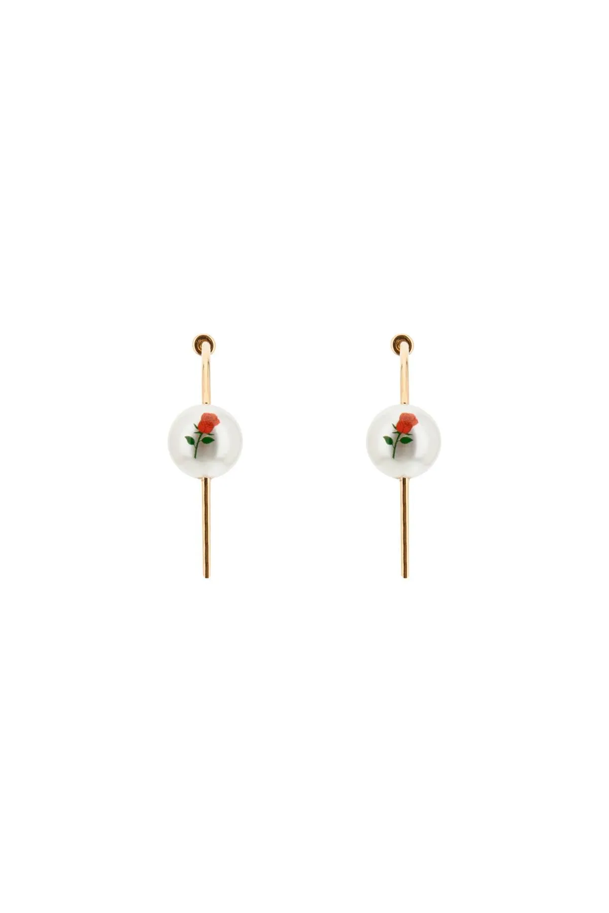 Saf safu 'pearl & roses' hoop earrings