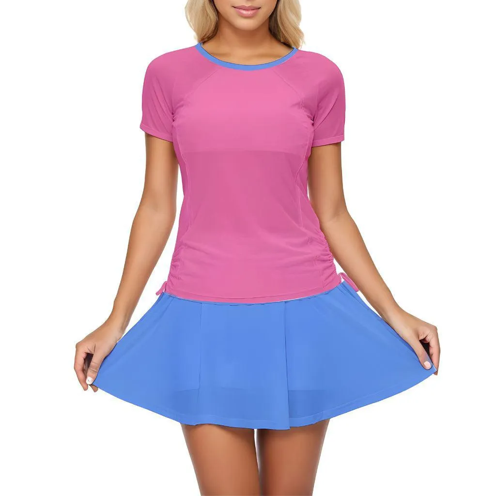 Sechia Two Tone Active Top Tee & Skort Set