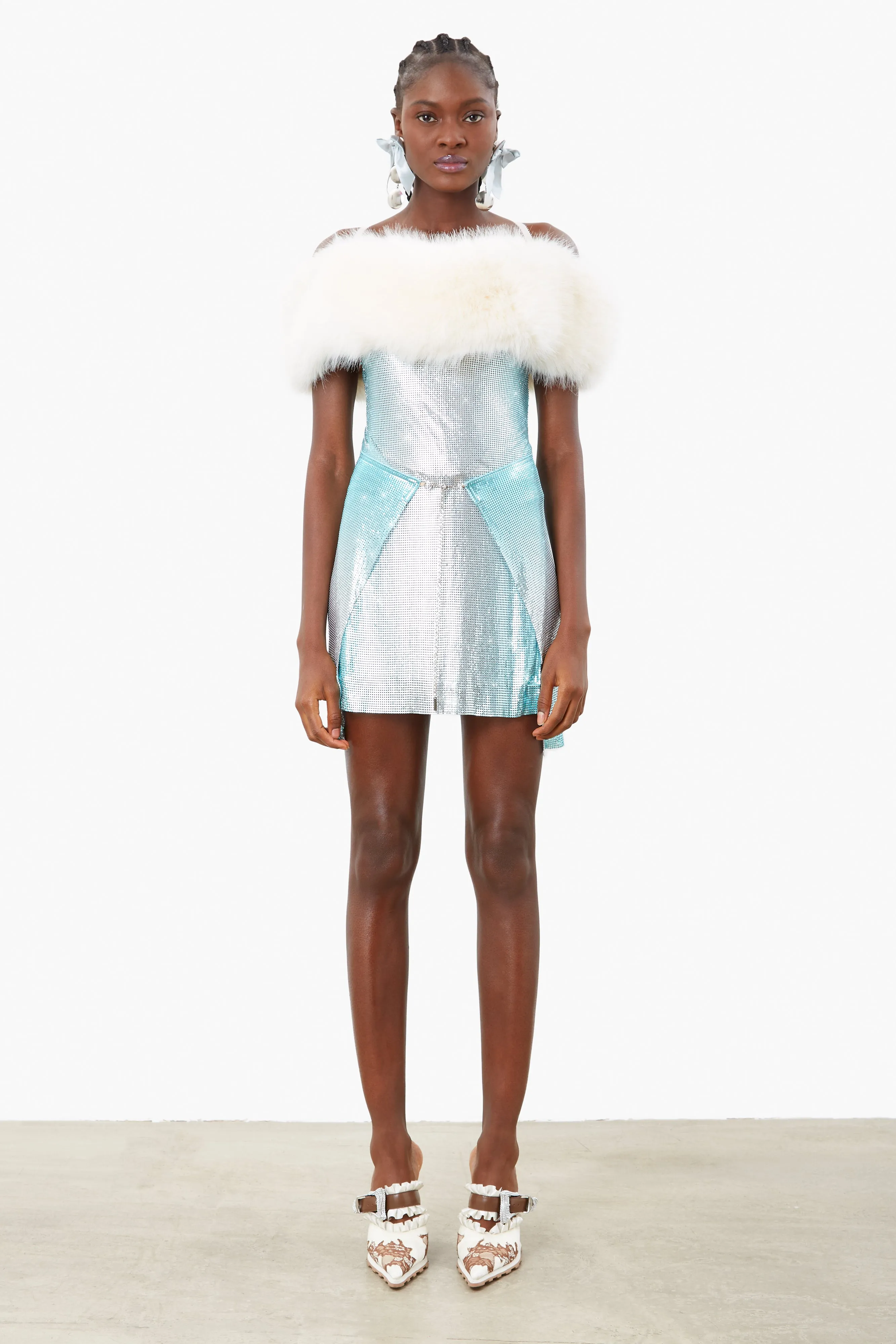 Sela Fur Dress Ombre