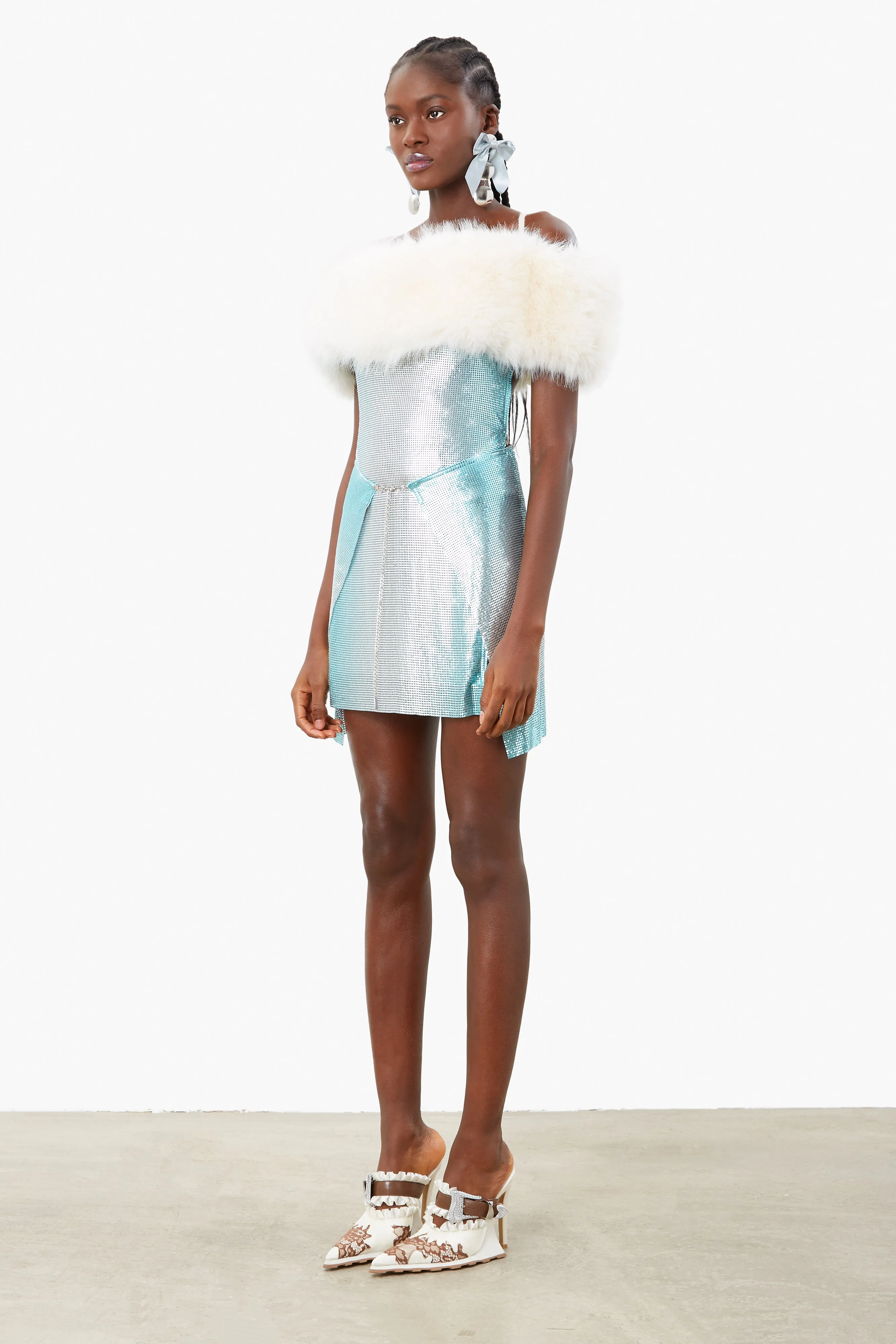 Sela Fur Dress Ombre