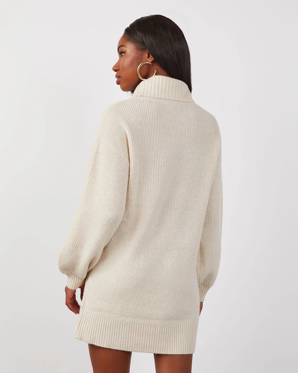 Sherwood Cable Knit Mini Sweater Dress