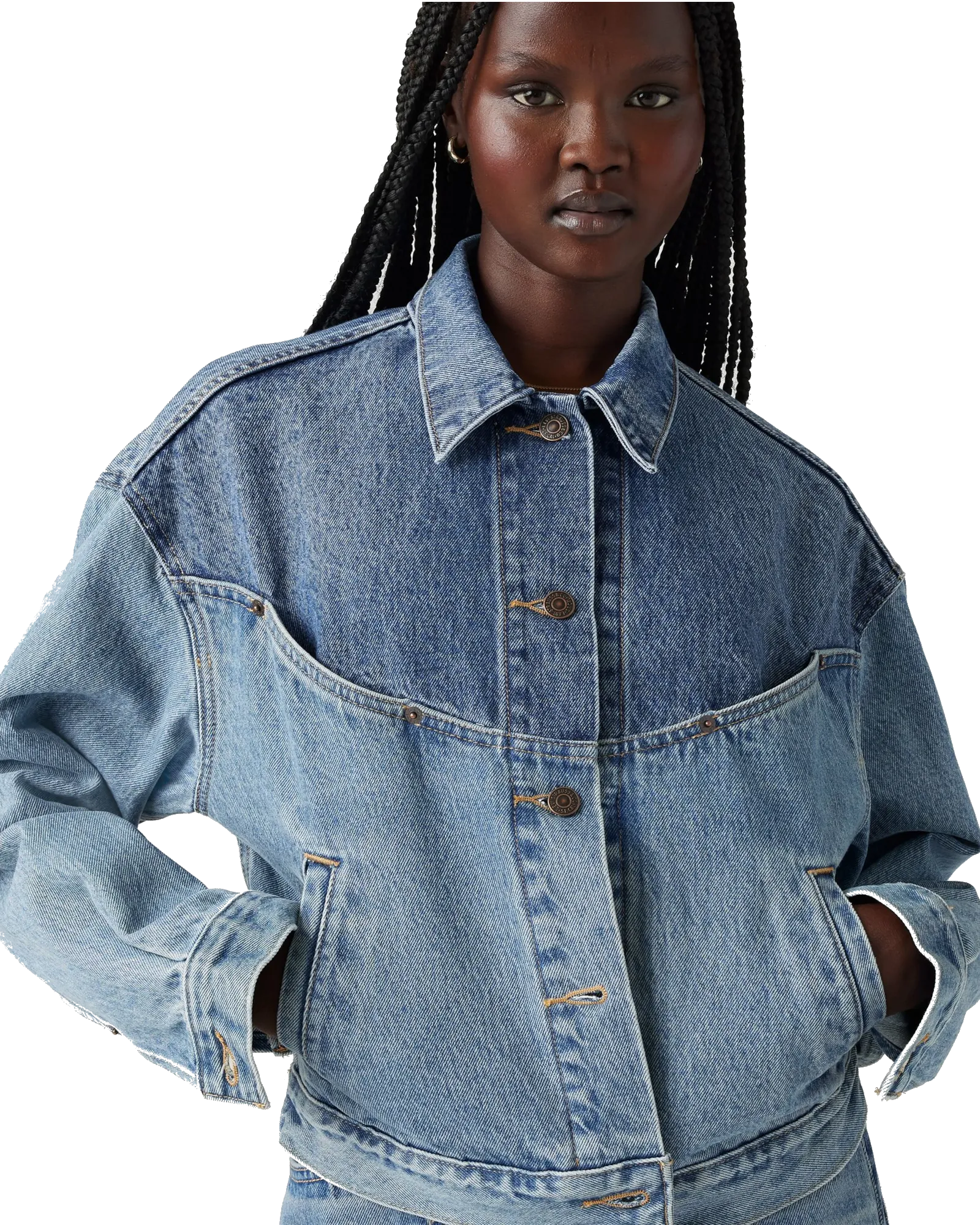 Shrunken 90s Trucker Jacket in Ironic Iconic