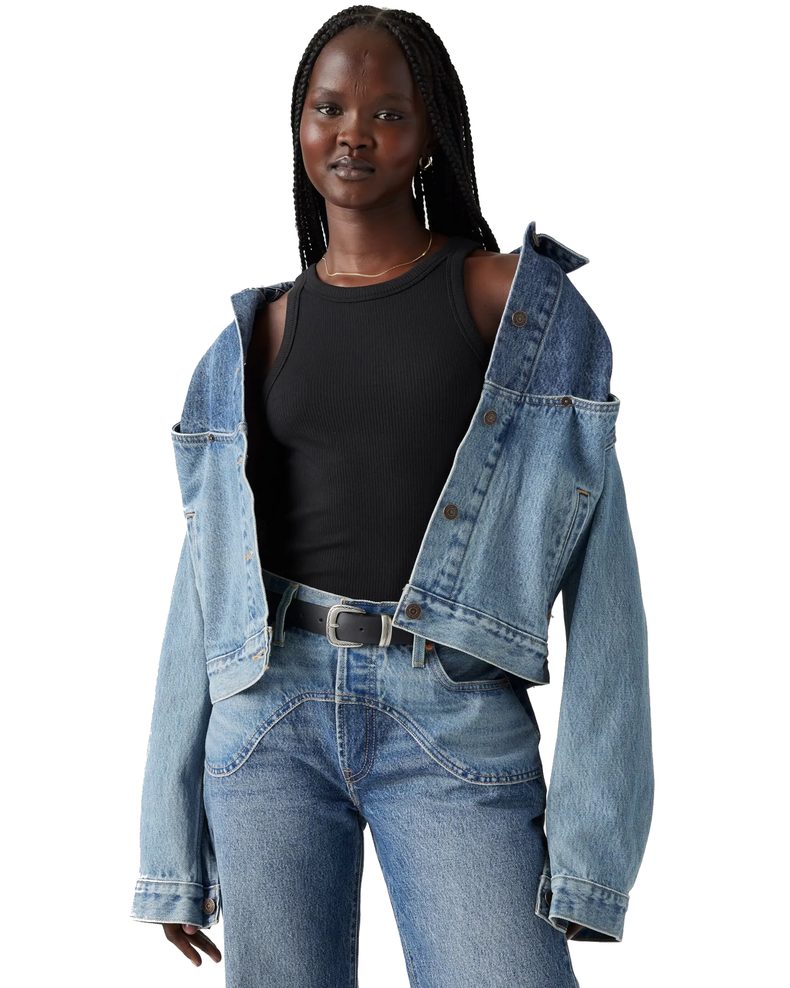 Shrunken 90s Trucker Jacket in Ironic Iconic