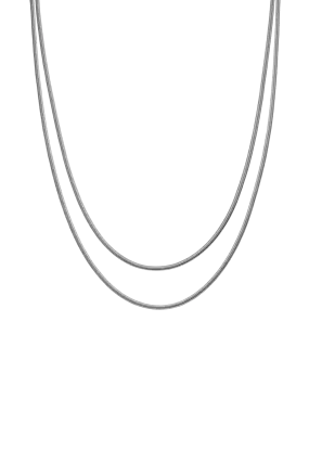 Sleek Multi-Layer Necklace Silver