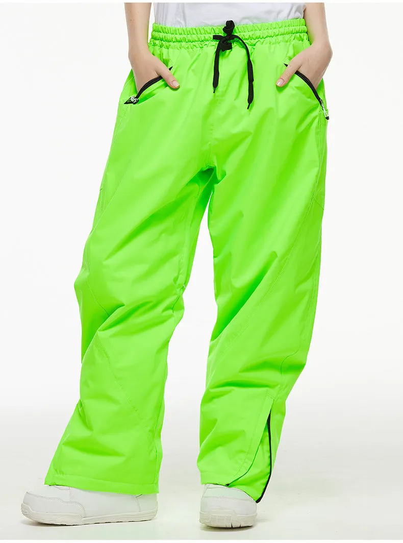 Solid Color Outdoor Sports Pants Loose Fit Thick Snowboarding Pants