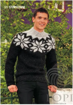 Stórstirni Mens Wool Sweater Black