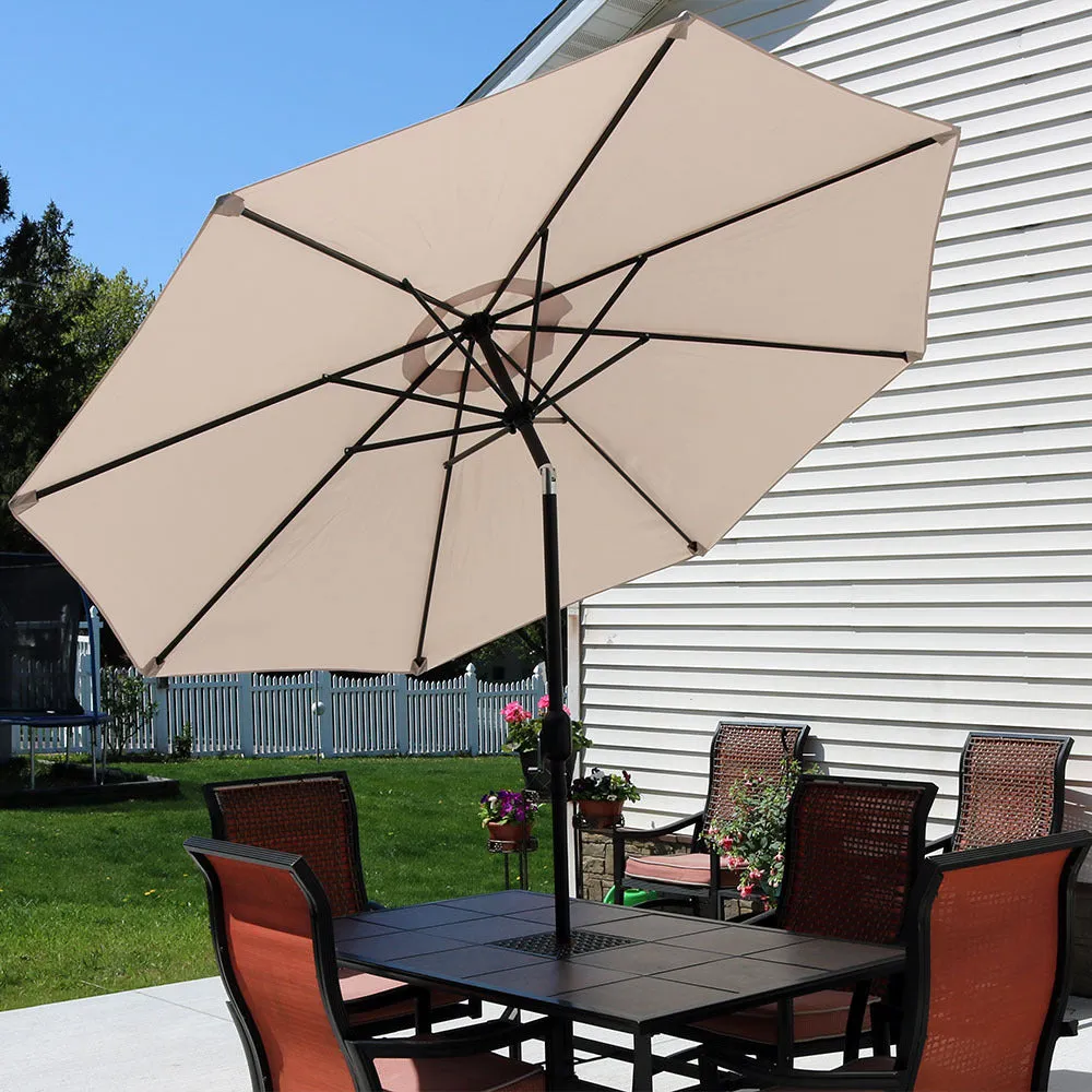 Sunnydaze Aluminum 9' Patio Umbrella with Tilt and Crank