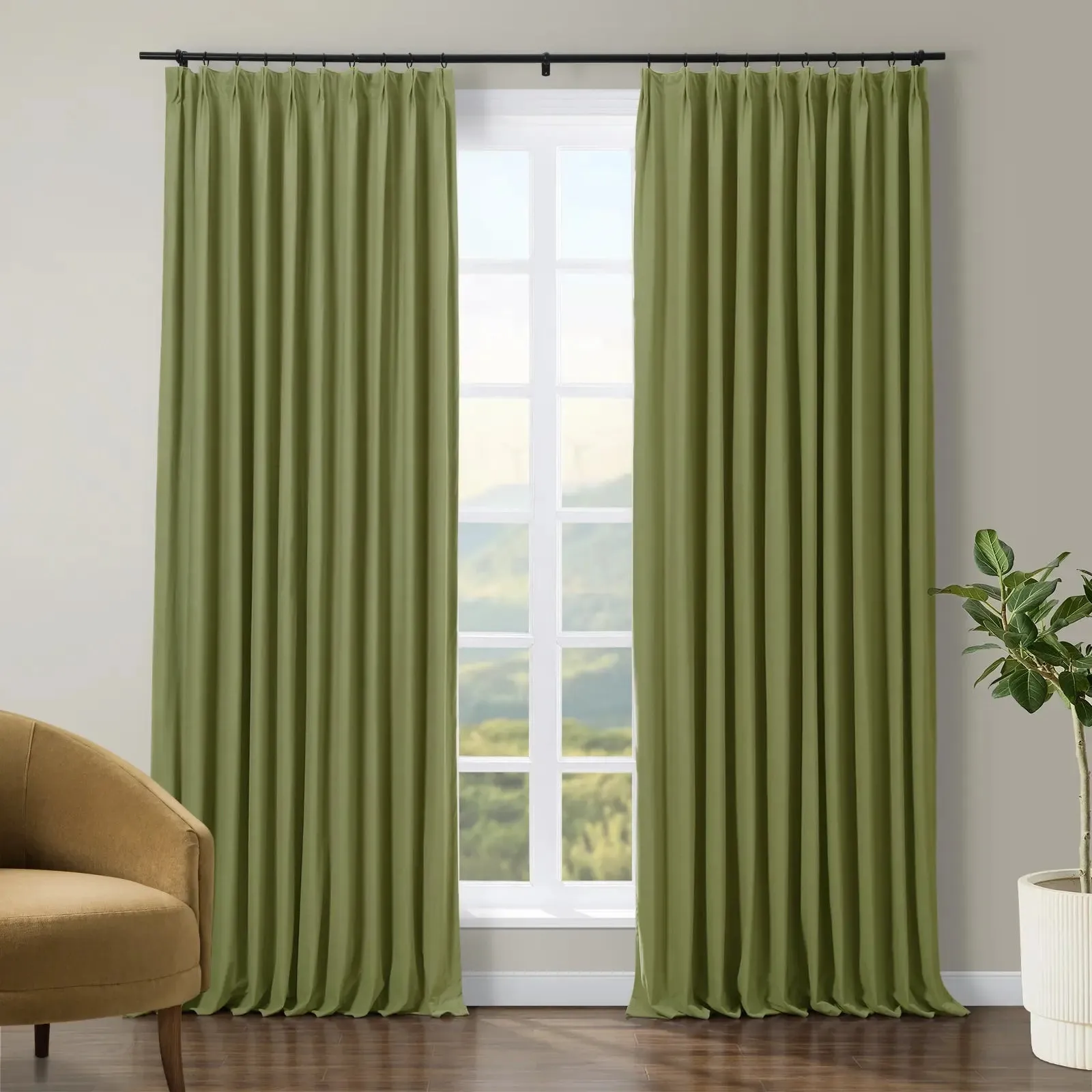 Tavis Premium Velvet Curtain Pleated