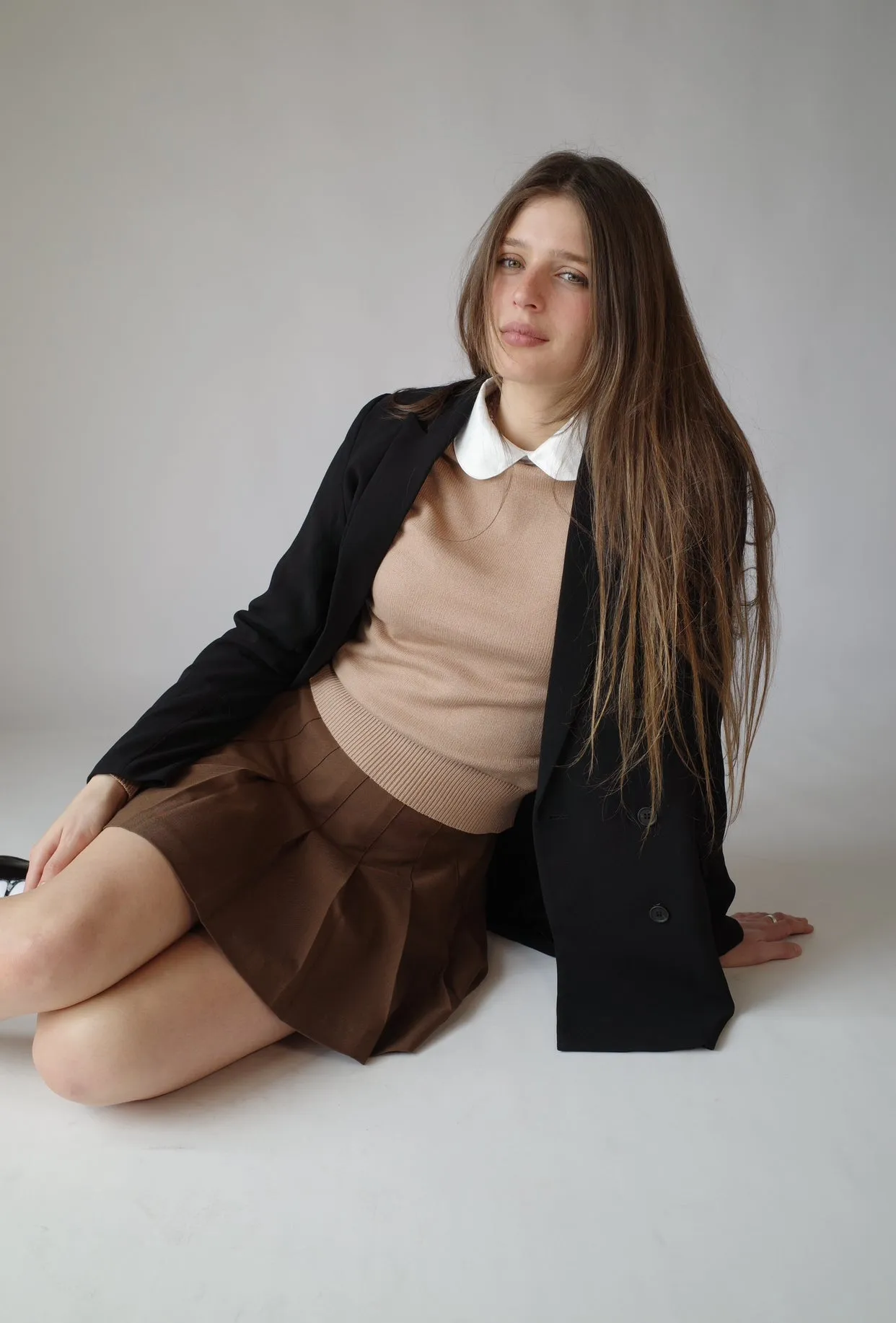 The Pleated Brown Skirt