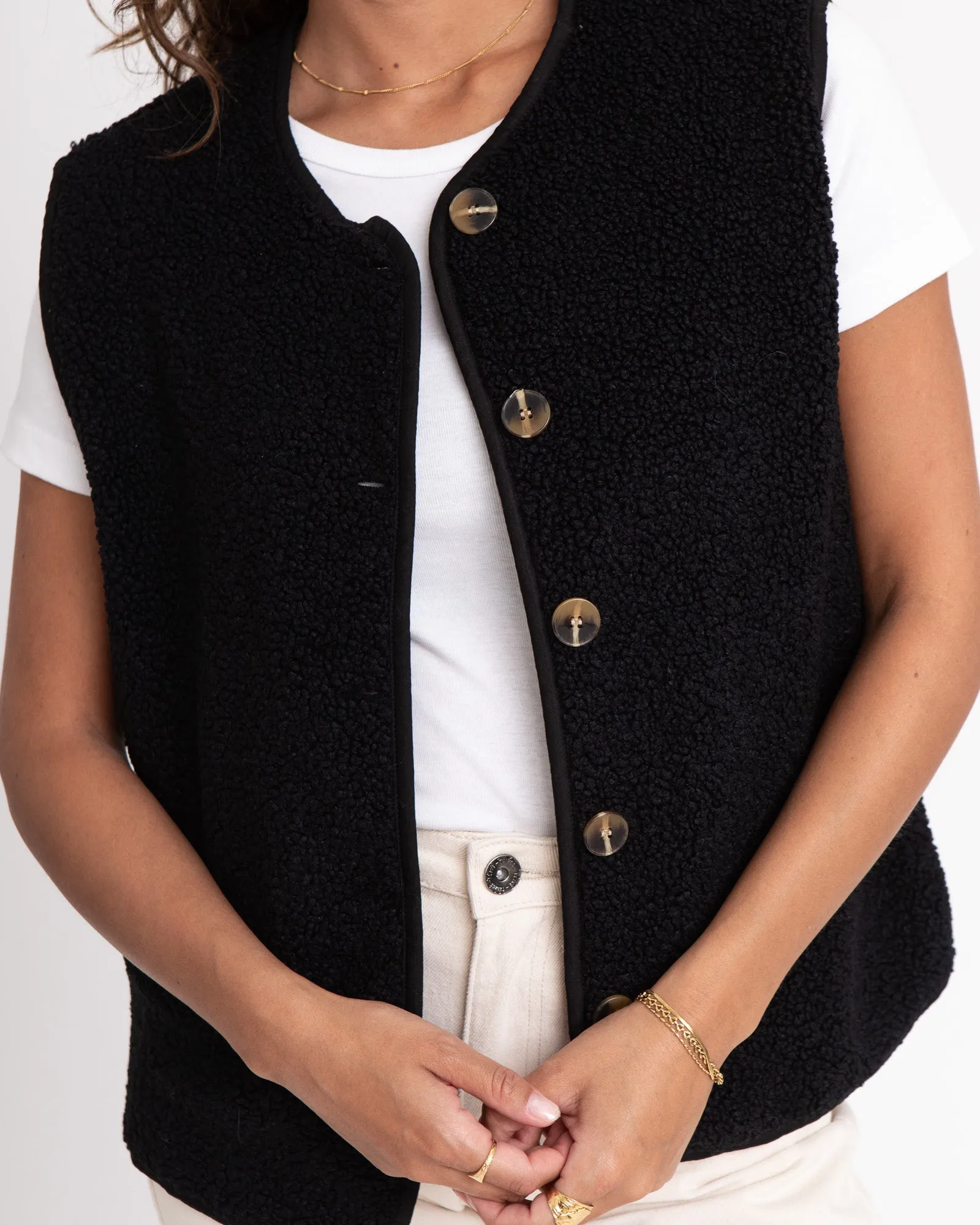 TILTIL Coco Gilet Teddy Black One Size