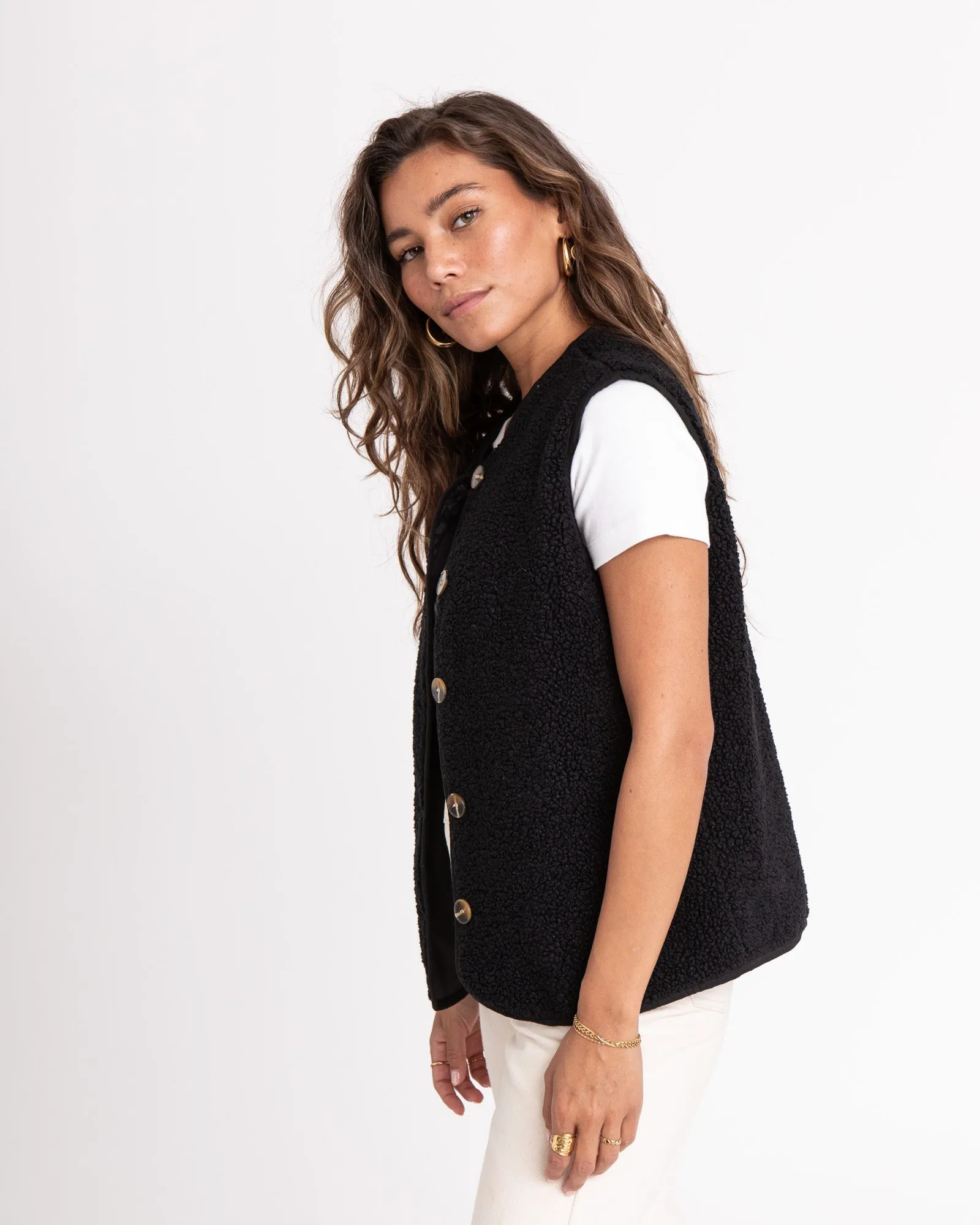 TILTIL Coco Gilet Teddy Black One Size