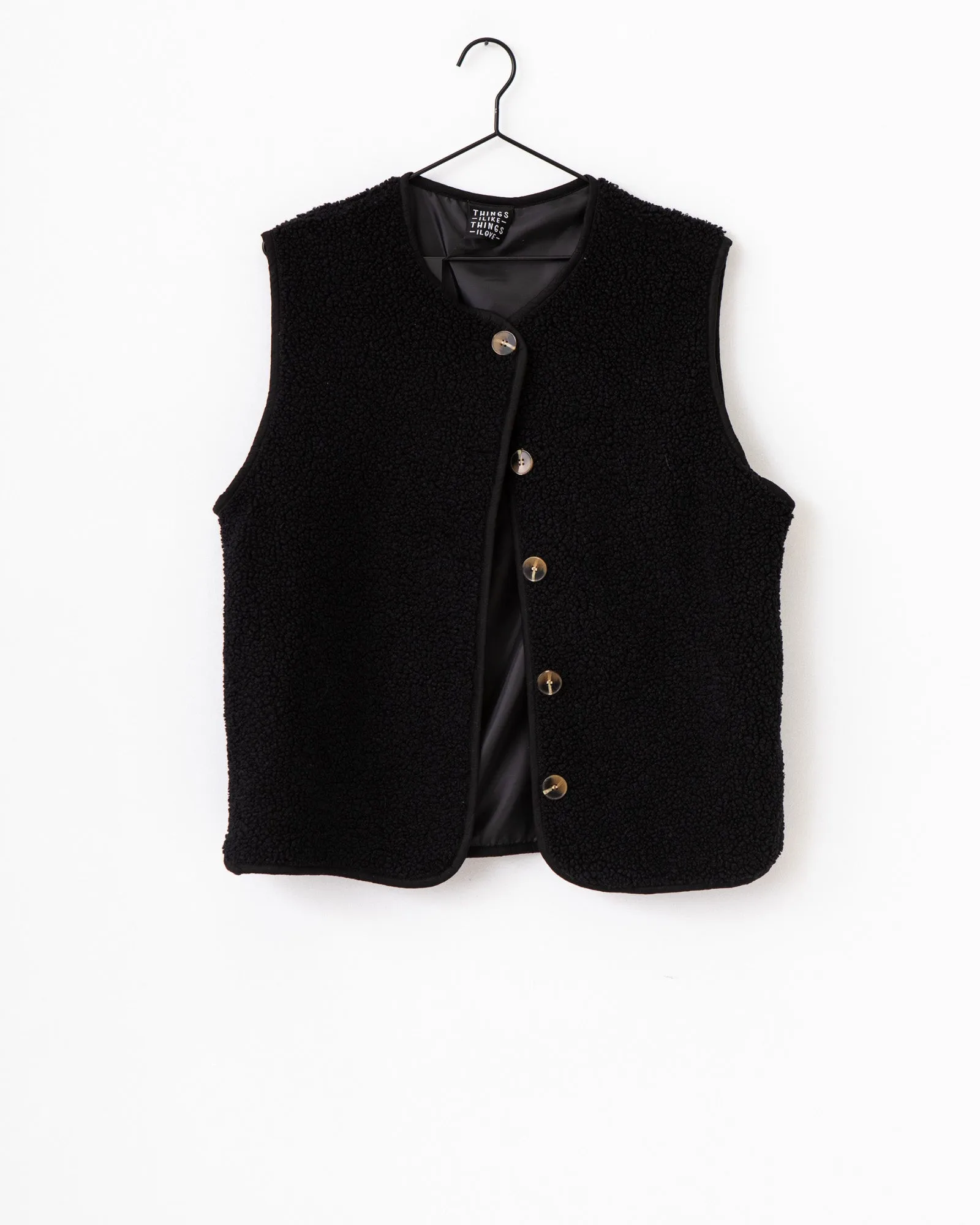 TILTIL Coco Gilet Teddy Black One Size