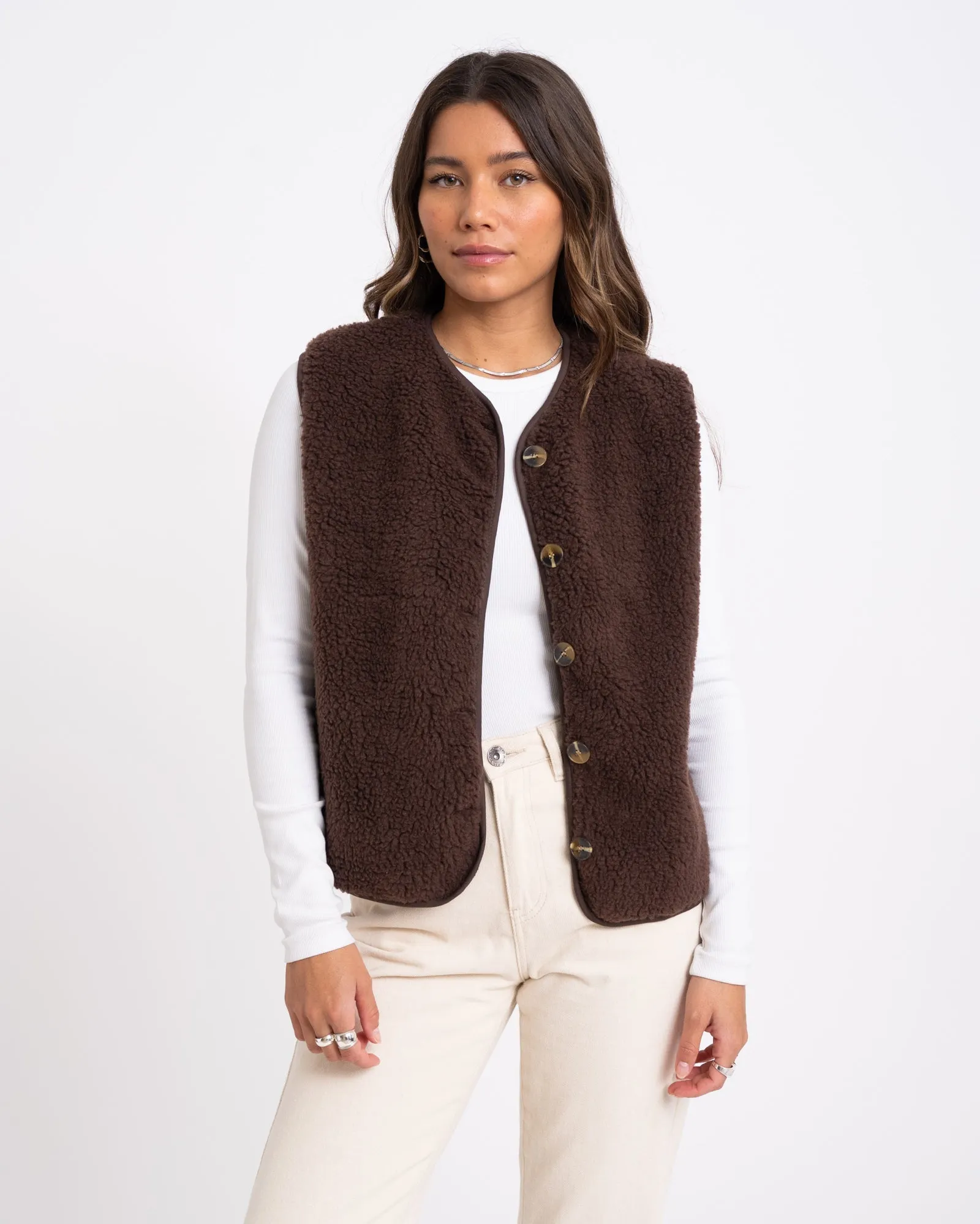 TILTIL Coco Gilet Teddy Brown One Size