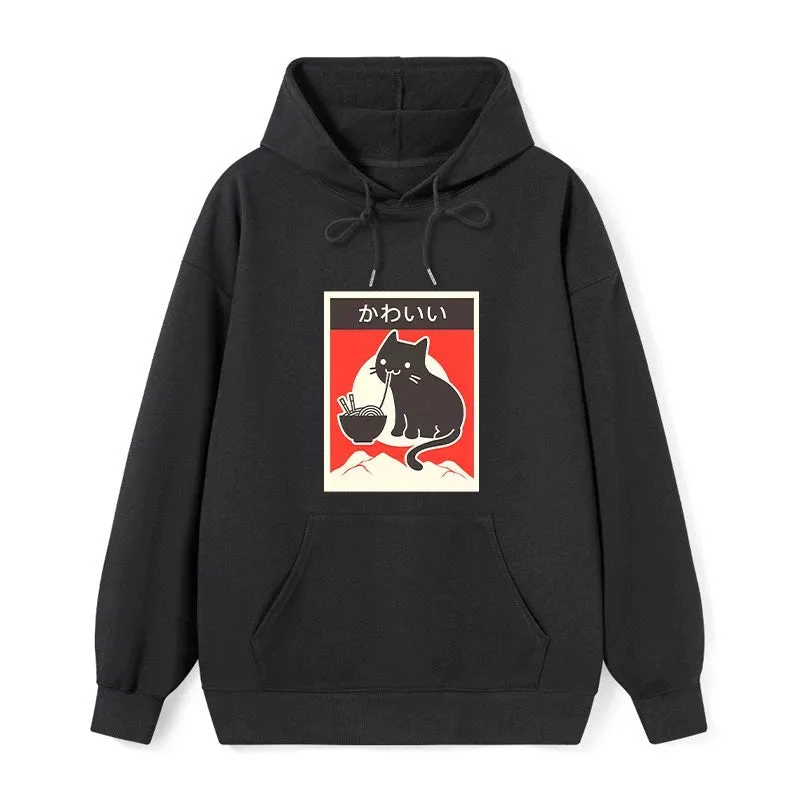 Tokyo-Tiger "Kawaii" Vintage Style Japenese Ramen Cat Classic Hoodie