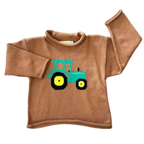 Tractor Intarsia Rollneck Sweater