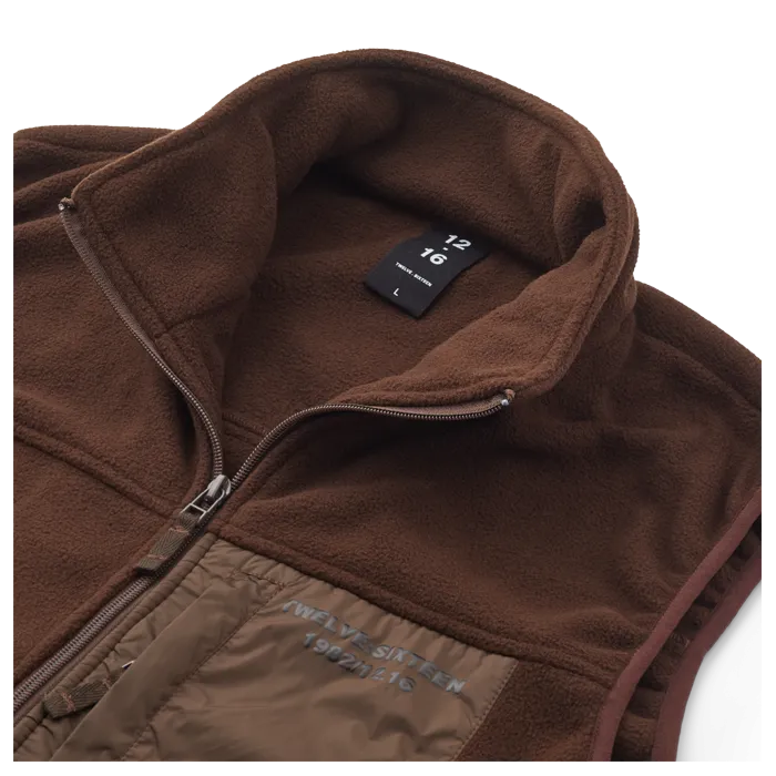 Twelve Sixteen Fleece Gilet Brown