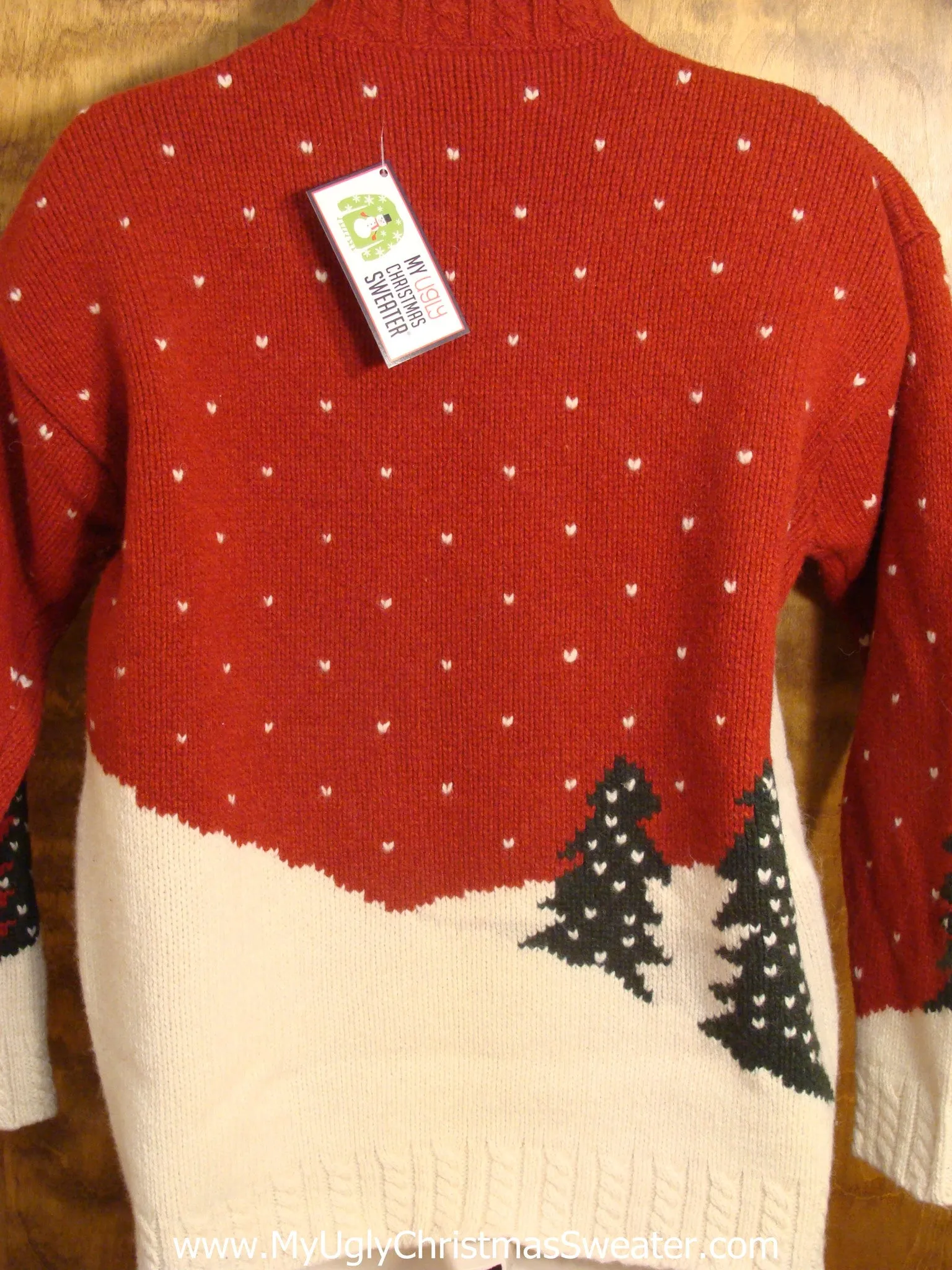 Vintage 2sided Ski Christmas Sweater