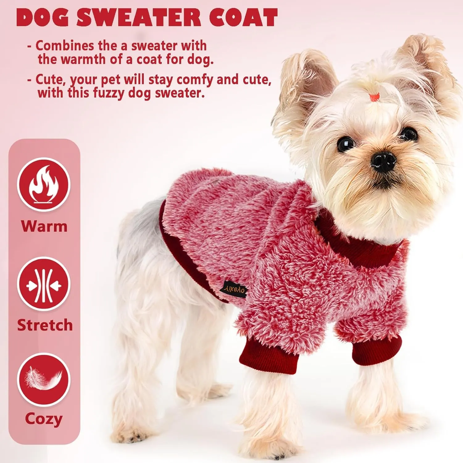 Warm Fleece Small Dog Sweater