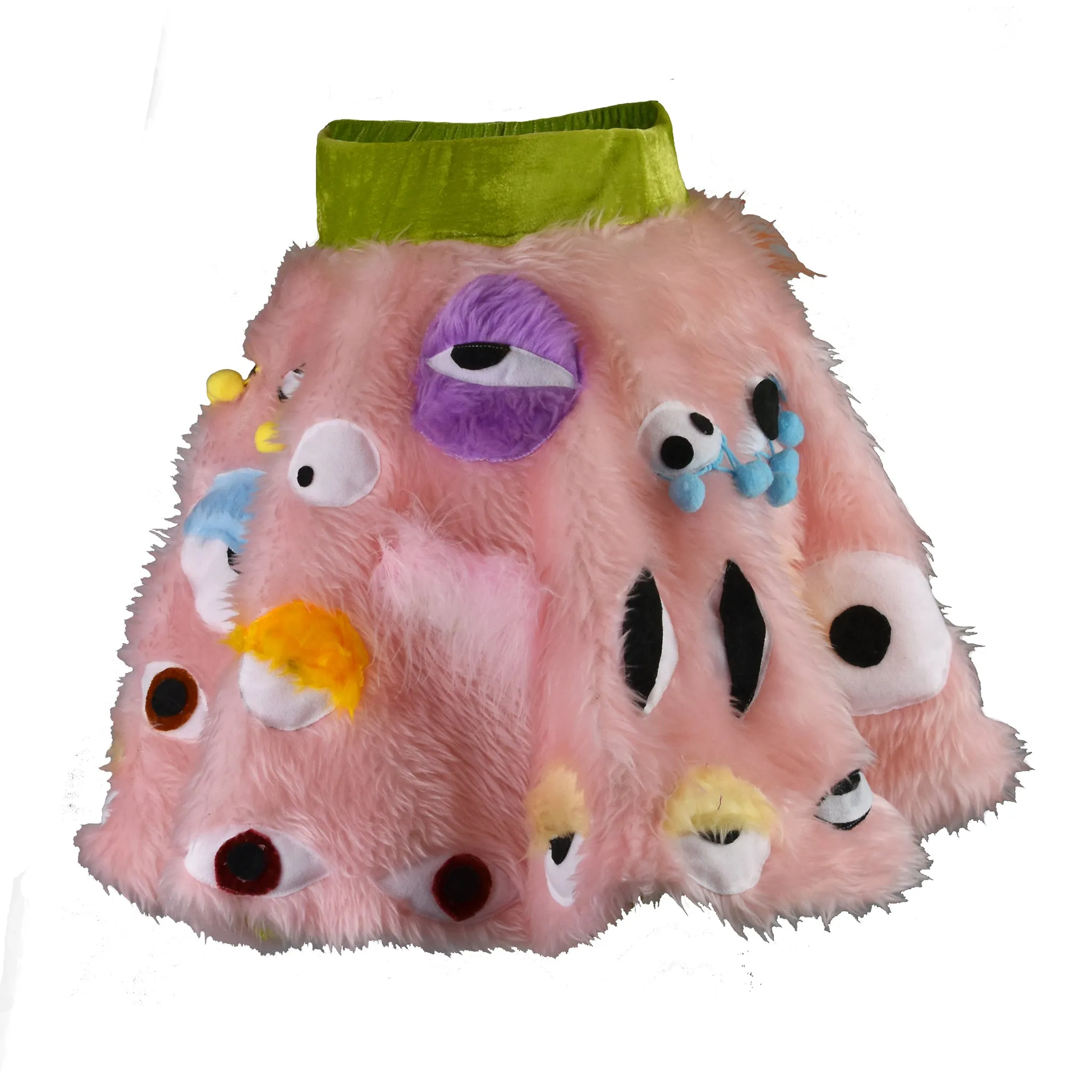 What U Lookin' At Pink Furry Eye Skirt