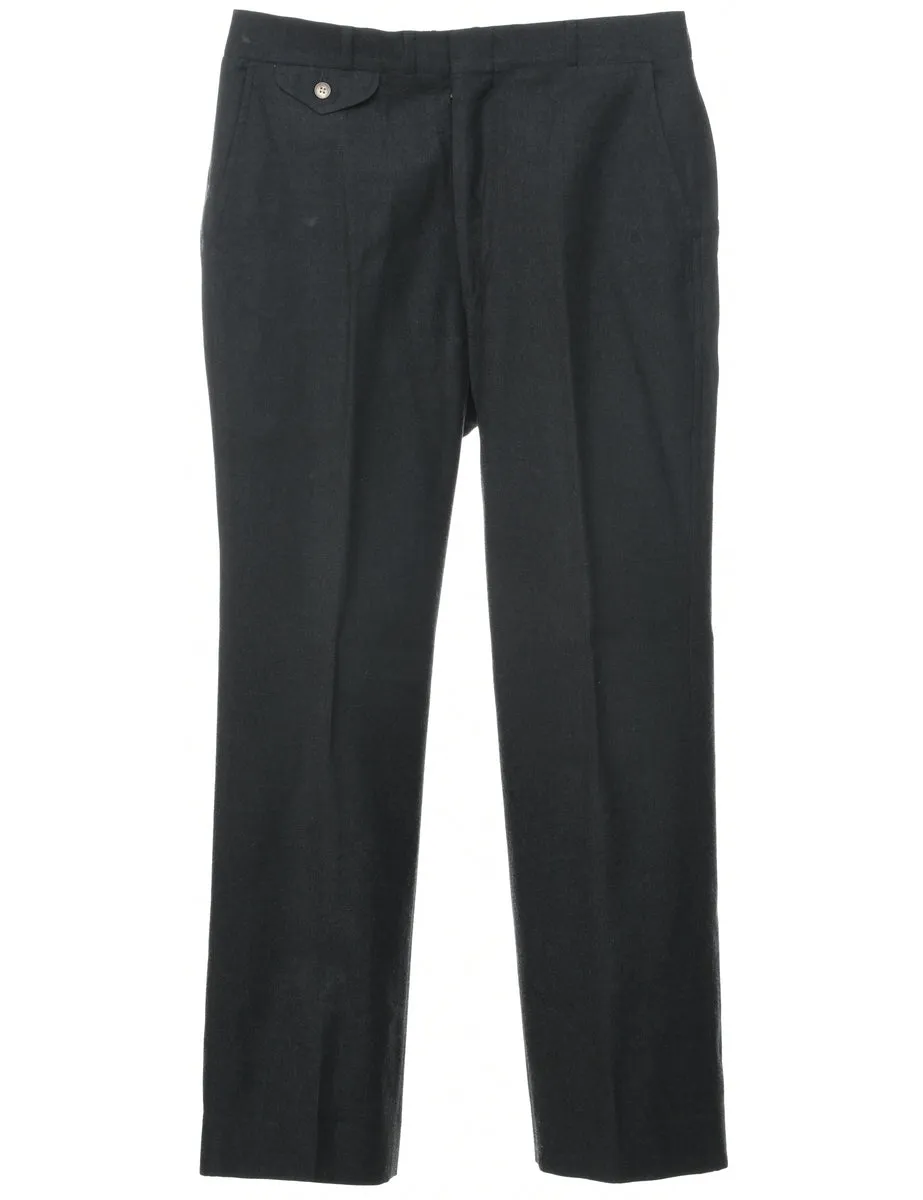 Wool Black Trousers - W33 L31